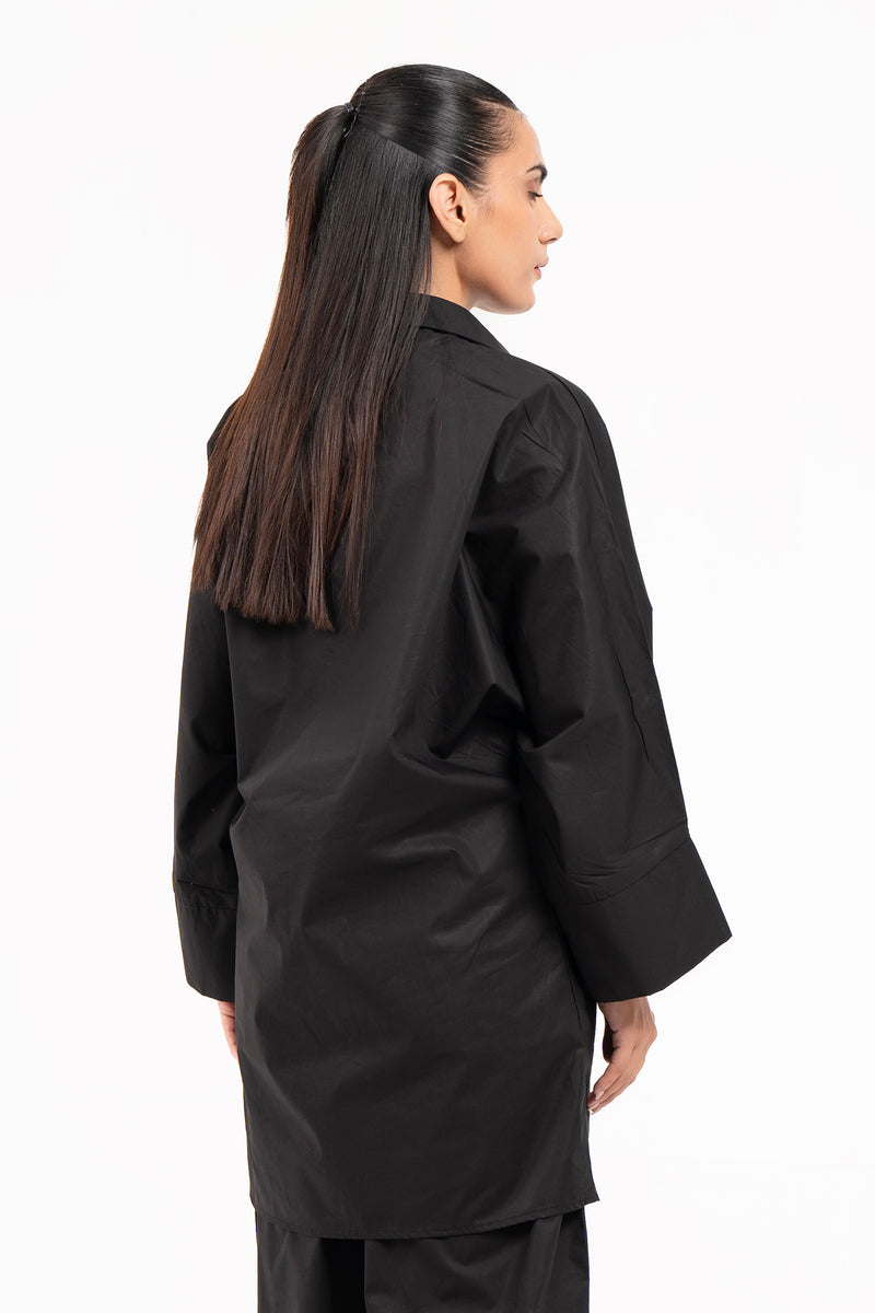 Wide Sleeve Shirt - Black