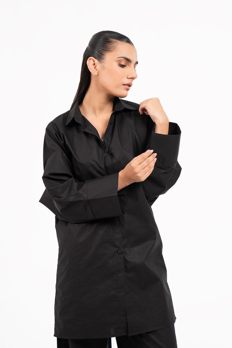 Wide Sleeve Shirt - Black