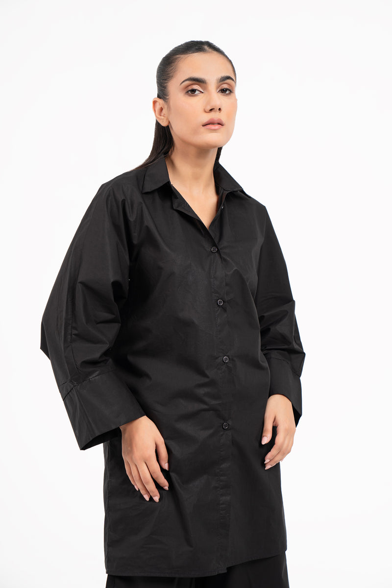 Wide Sleeve Shirt - Black