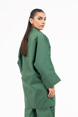 Wide Sleeve Shirt - Bottle Green