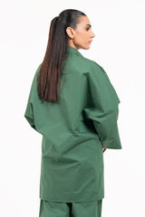 Wide Sleeve Shirt - Bottle Green