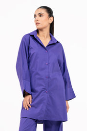 Wide Sleeve Shirt - Purple