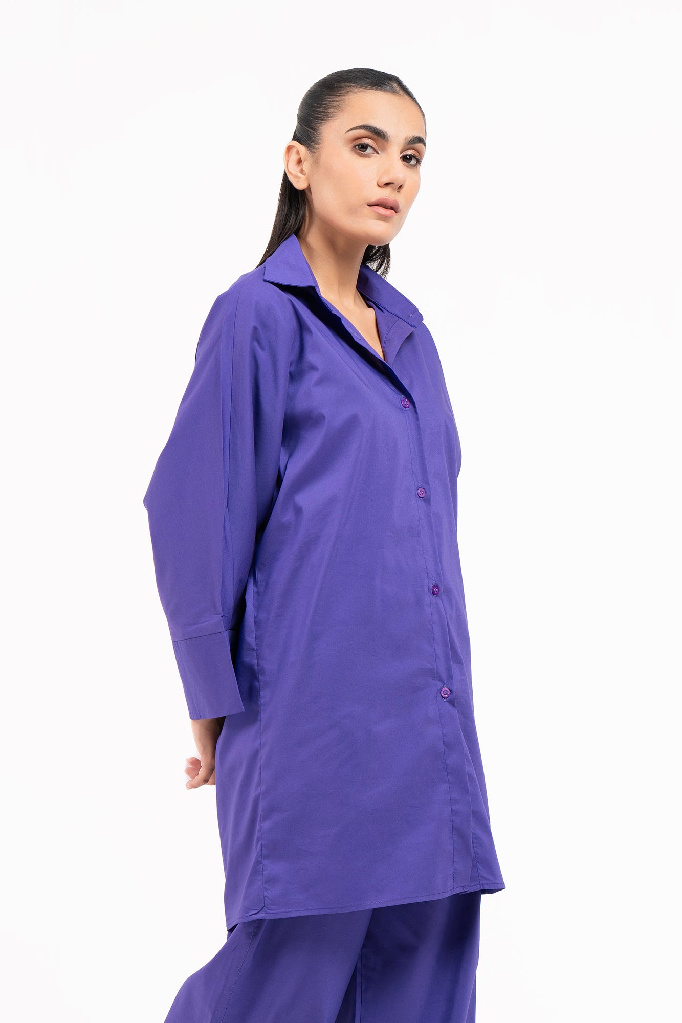 Wide Sleeve Shirt - Purple