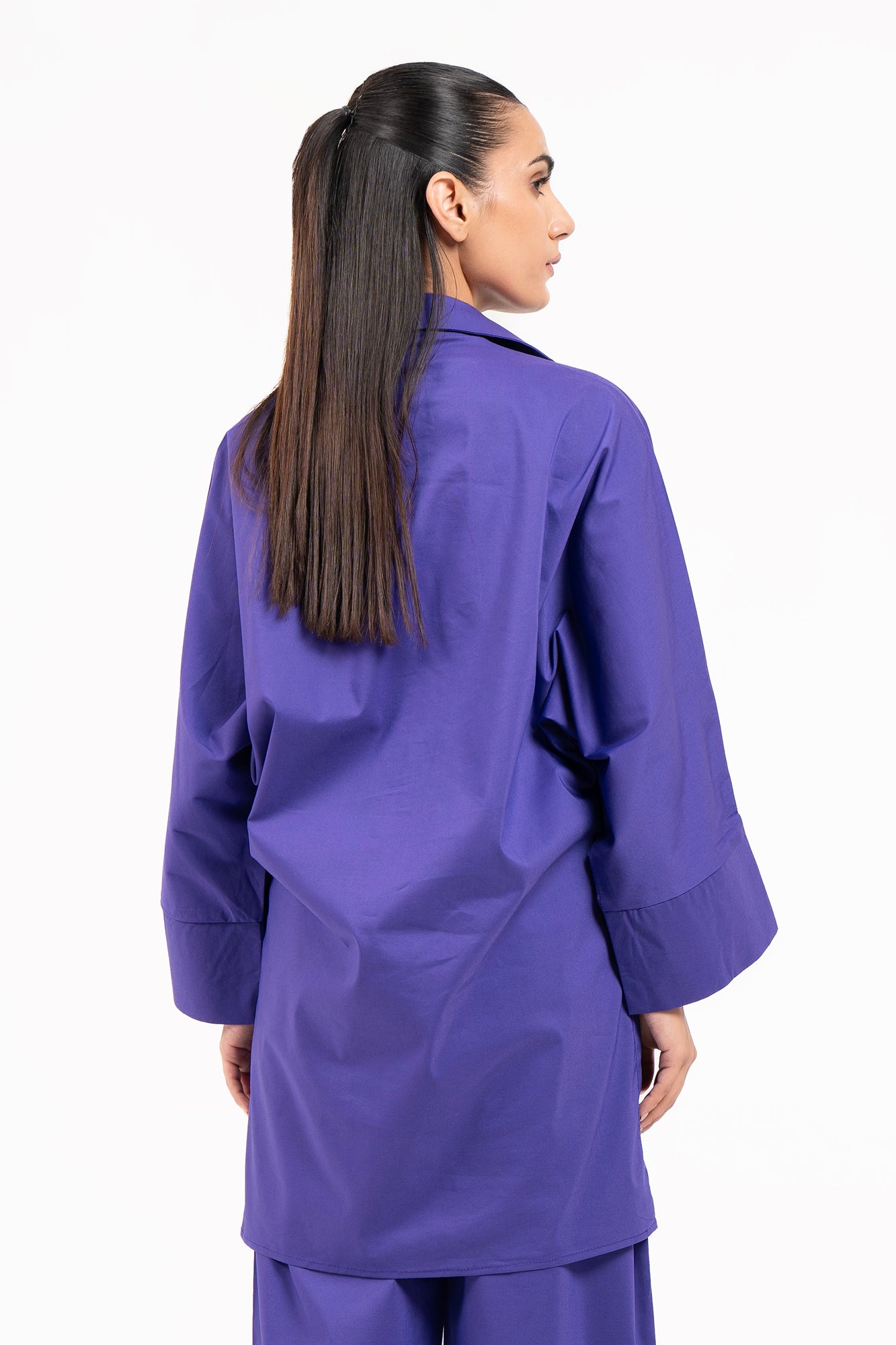 Wide Sleeve Shirt - Purple