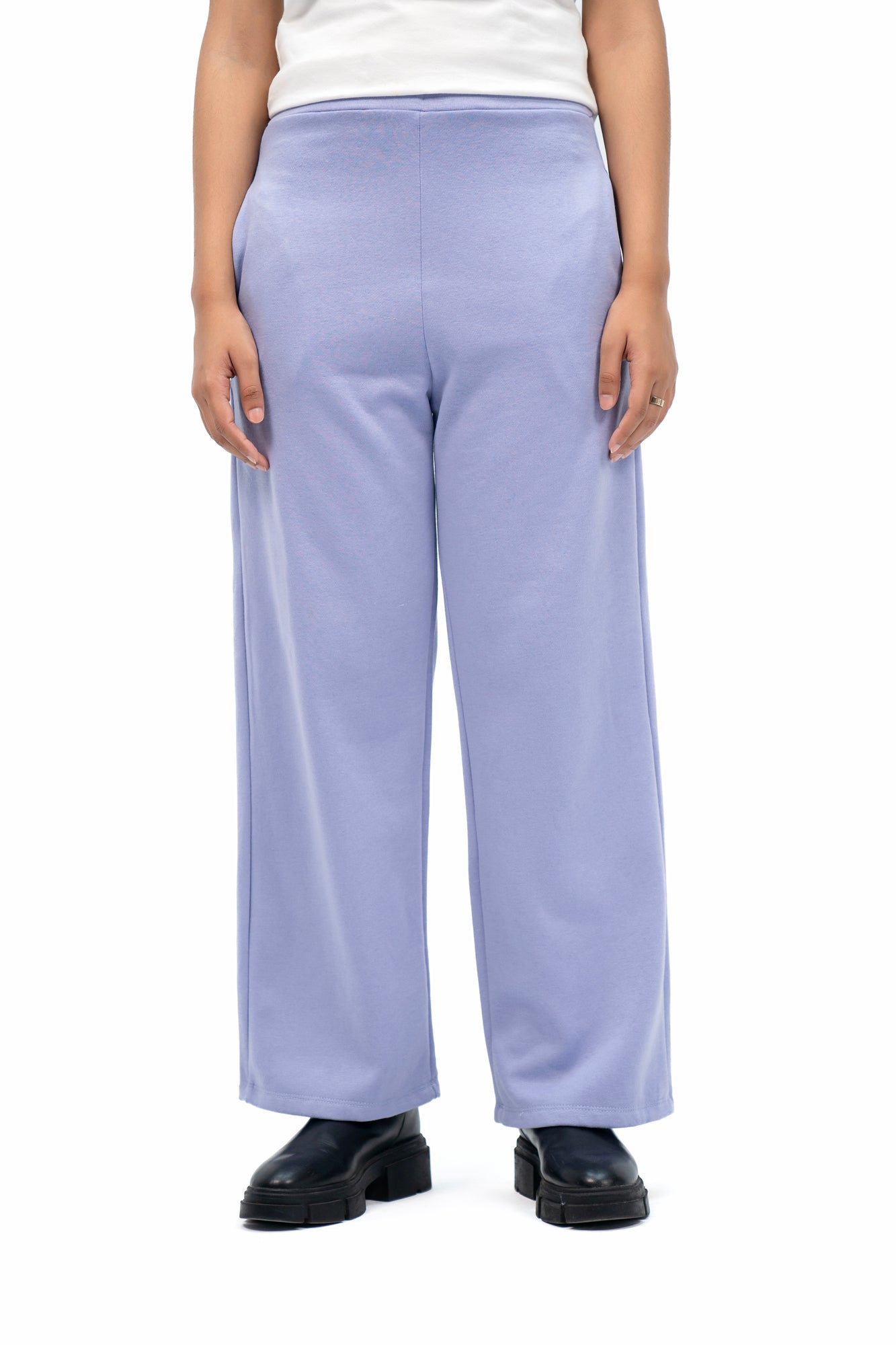 Fleece Wide Leg Pant with Pocket - Lavender