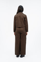 Cropped Jacket - Chocolate Brown