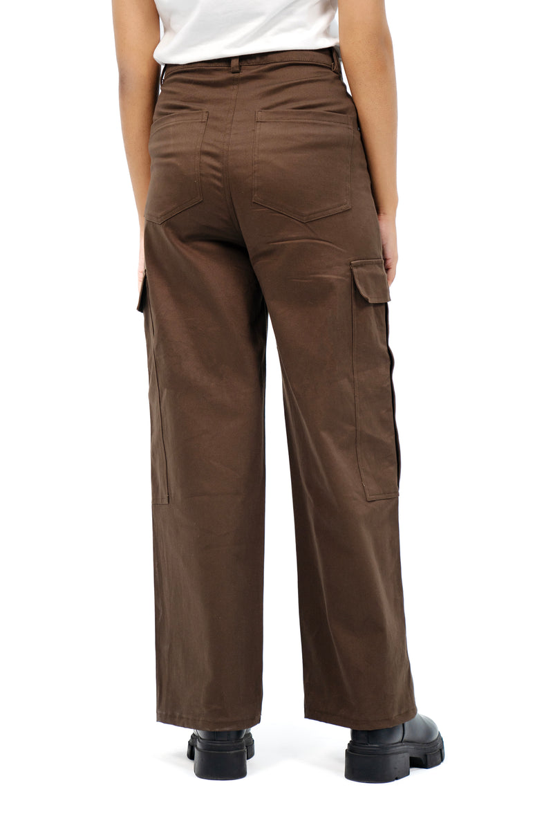 Loose Fit Cargo Pant - Chocolate Brown