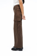 Loose Fit Cargo Pant - Chocolate Brown