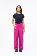 Loose Fit Cargo Pant - Hot Pink