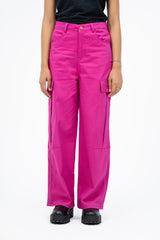 Loose Fit Cargo Pant - Hot Pink