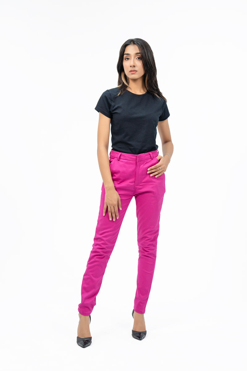 Straight Pant - Hot Pink