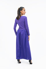 Scoop Neck Maxi Dress - Purple