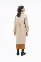 Cotton Trench Coat with Belt - Beige