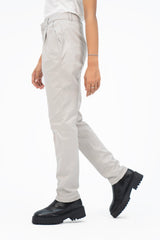 Relaxed Fit Pleated Straight Pant - Stone