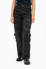 Double Pocket Cargo Pant - Black