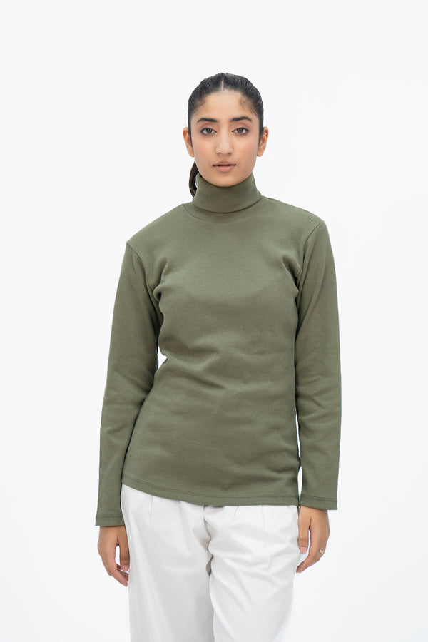 Turtleneck Top - Green