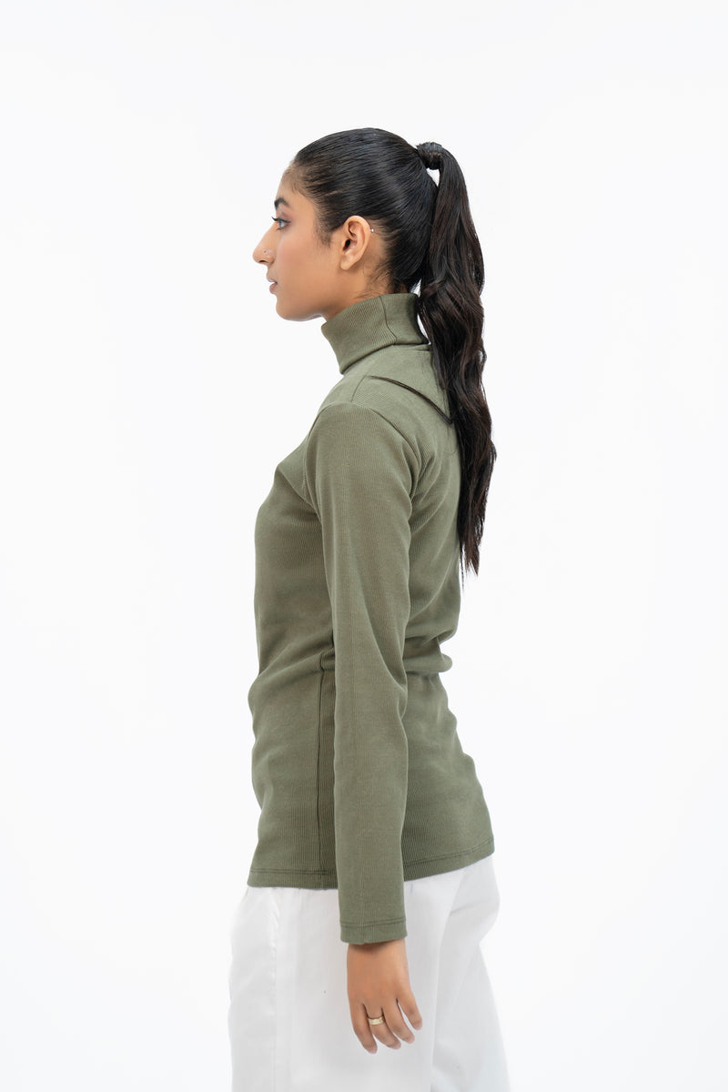 Turtleneck Top - Green