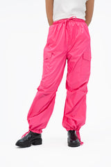 Parachute Cargo Pants - Fuchsia Pink