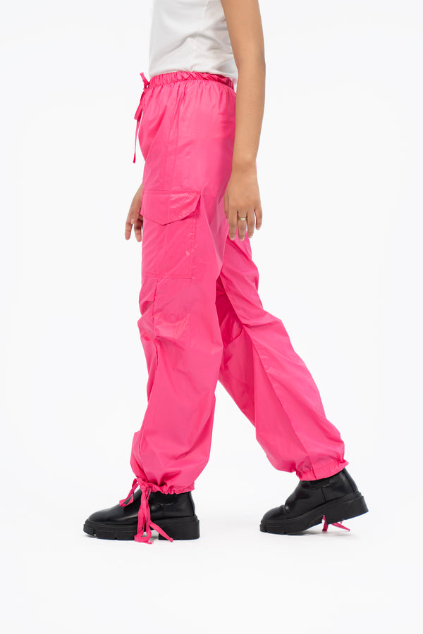 Parachute Cargo Pants - Fuchsia Pink