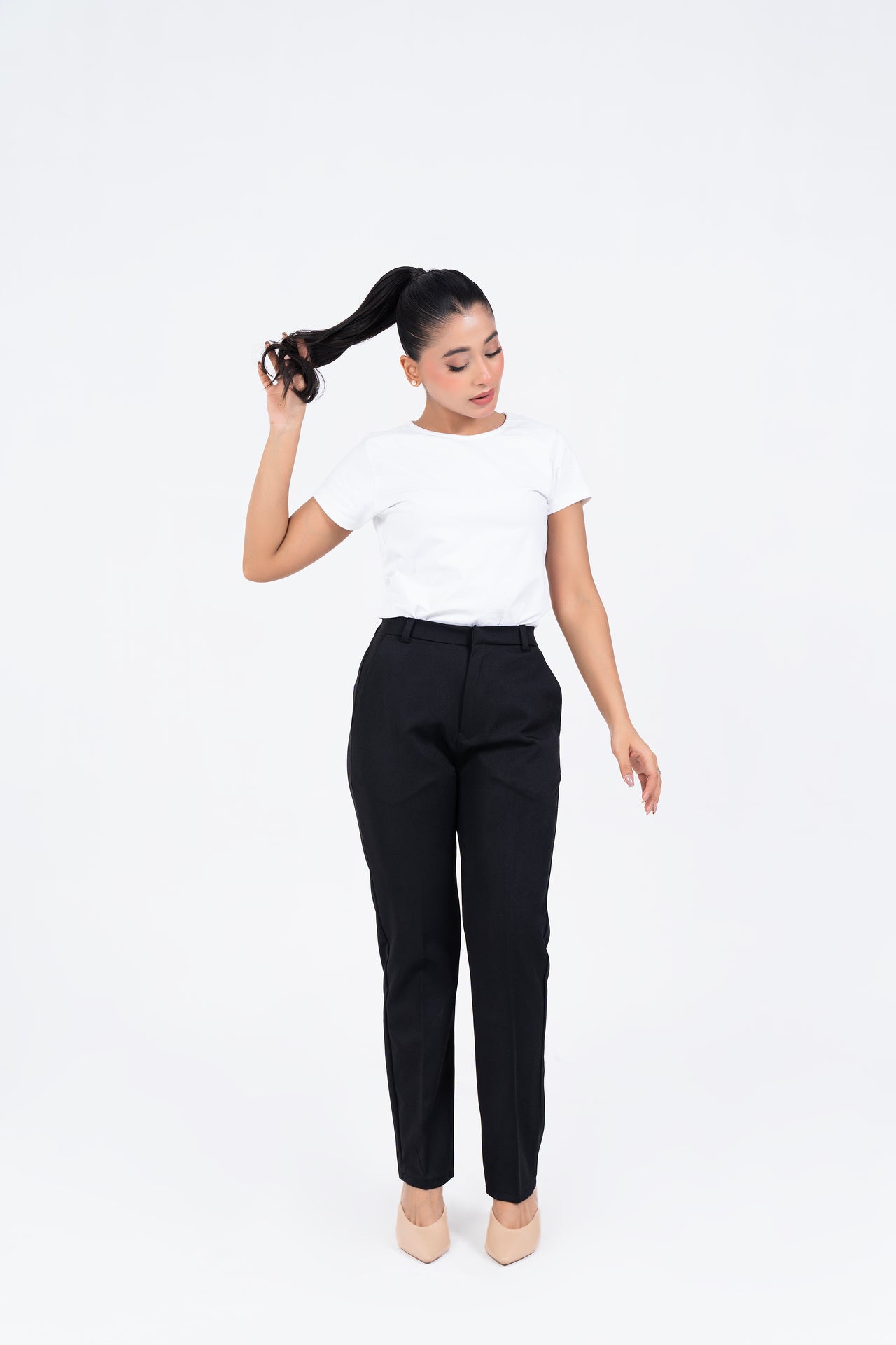 Straight Fit Suit Pant- Black