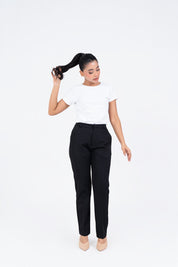 Straight Fit Suit Pant- Black