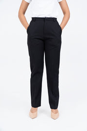 Straight Fit Suit Pant- Black