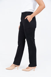 Straight Fit Suit Pant- Black