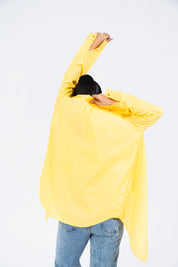 Oversized Flowy Shirt - Light Yellow