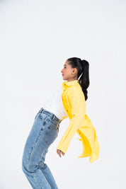 Oversized Flowy Shirt - Light Yellow