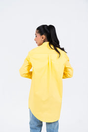 Oversized Flowy Shirt - Light Yellow