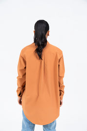 Oversized Flowy Shirt - Rust