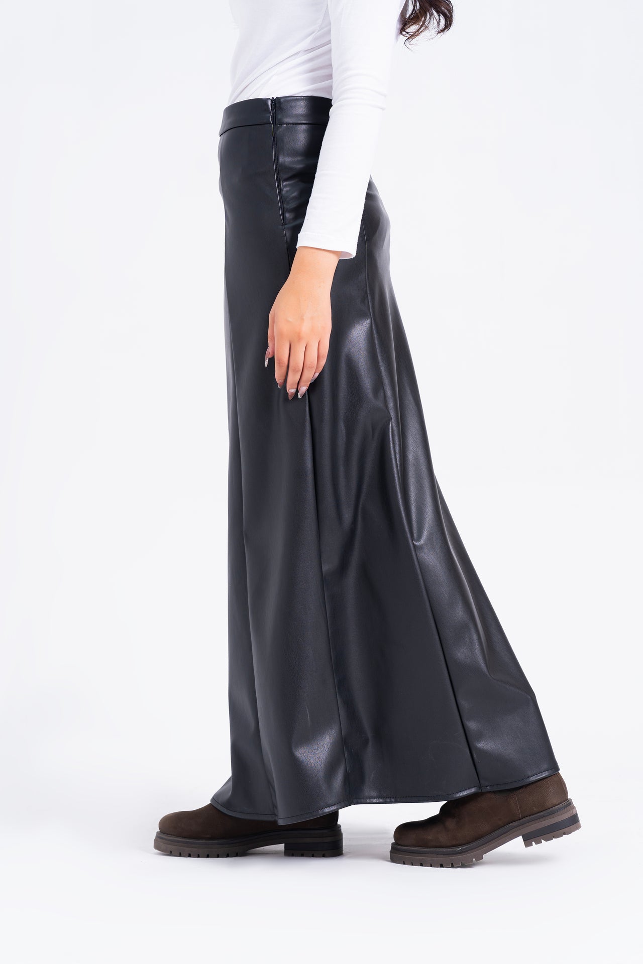 Leather Skirt - Black