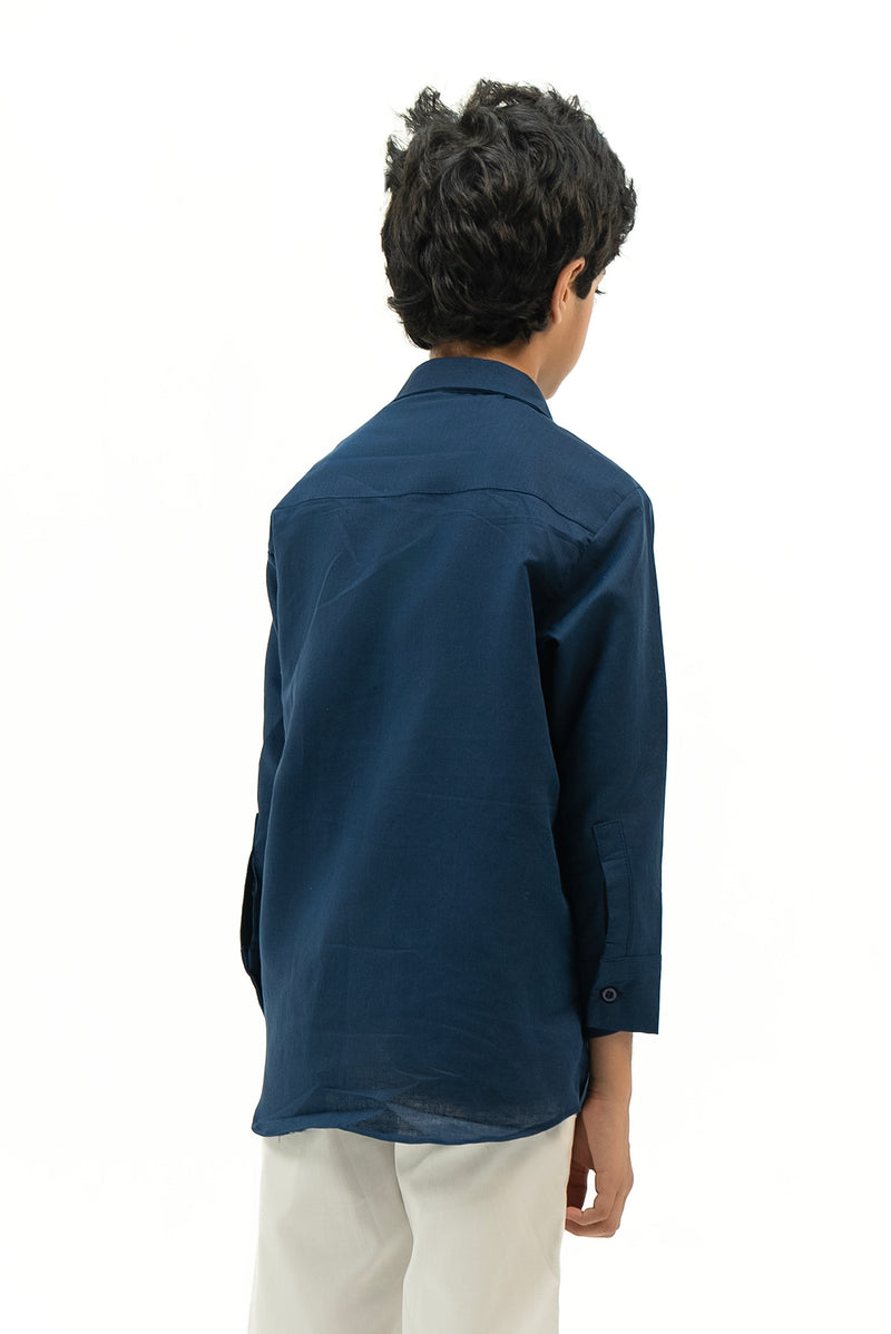 Boys Oxford Shirt - Navy Blue