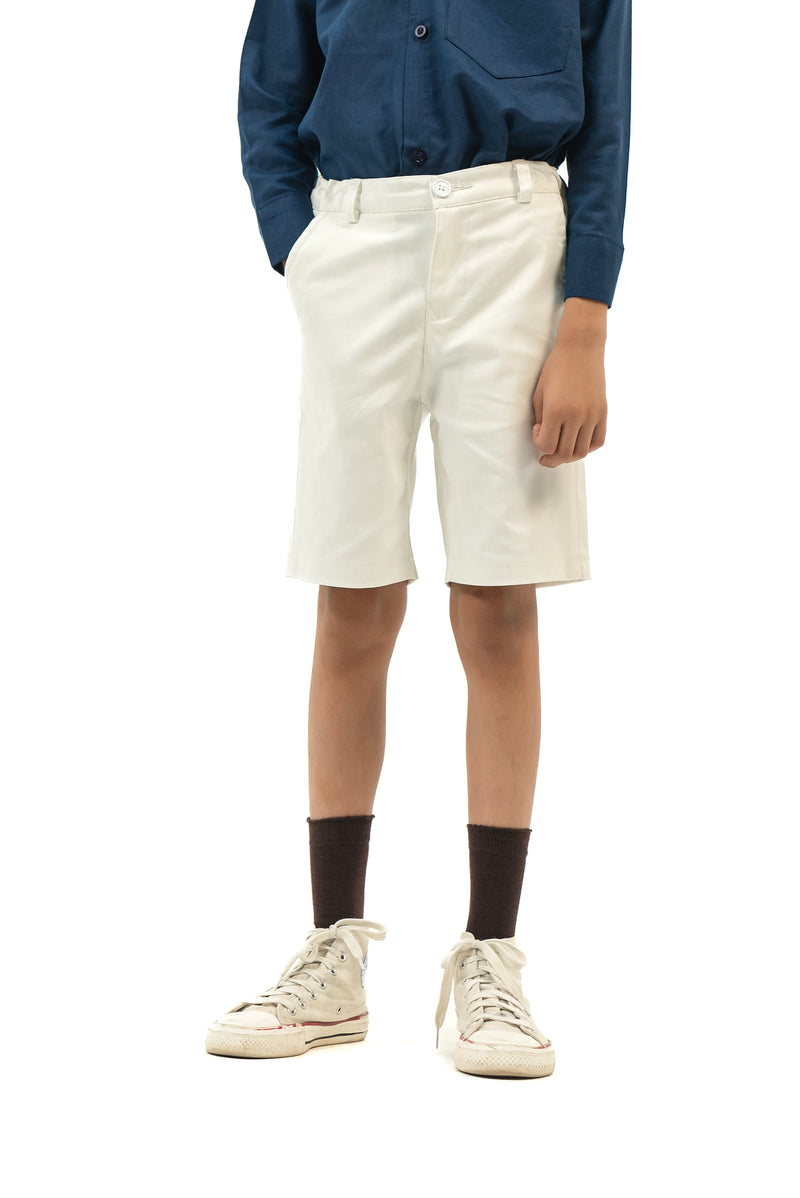 Boys Chino Short - White