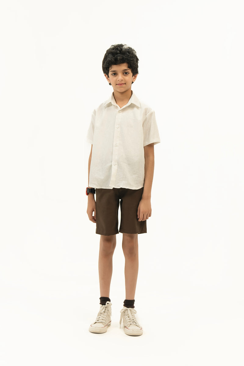 Boys Chino Short - Chocolate Brown