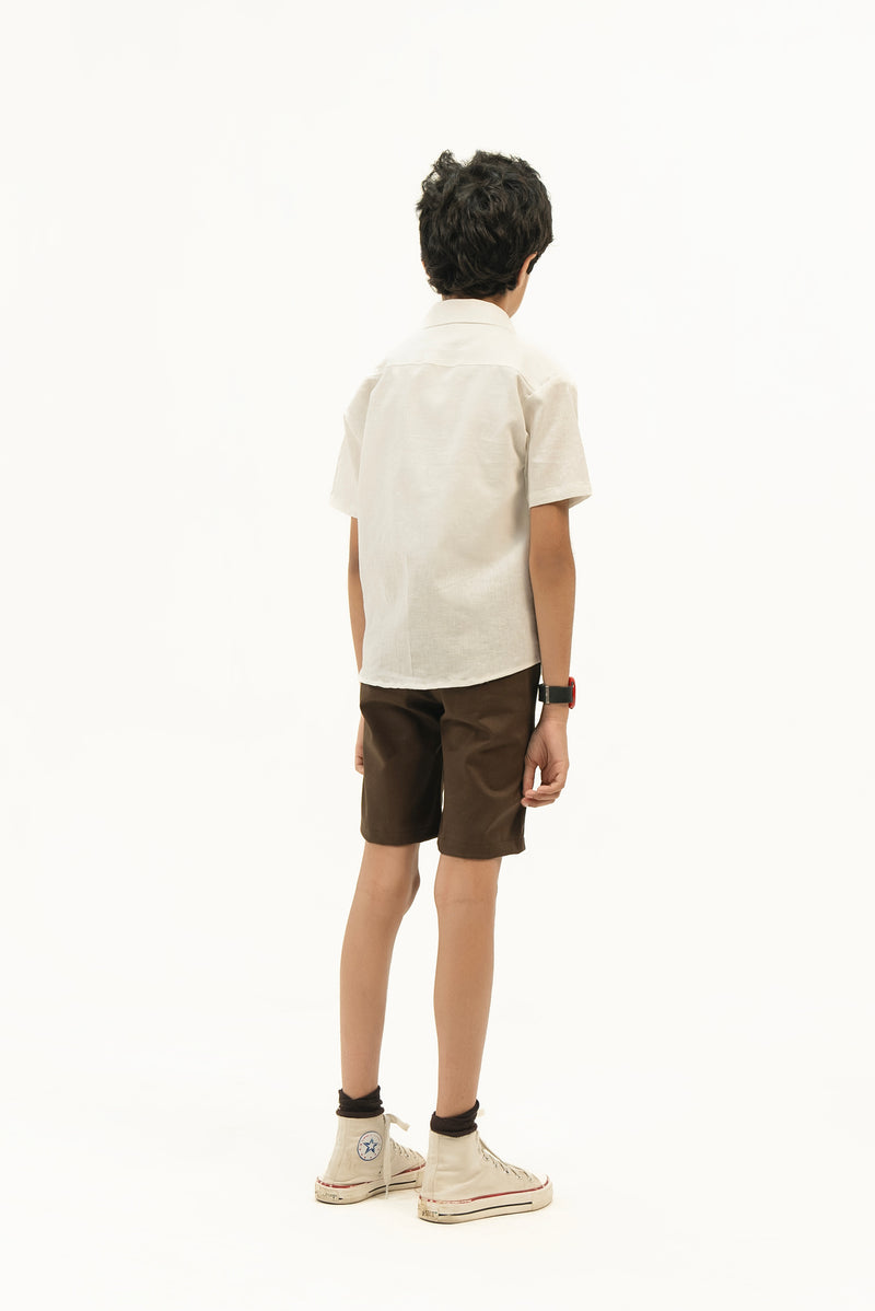 Boys Chino Short - Chocolate Brown