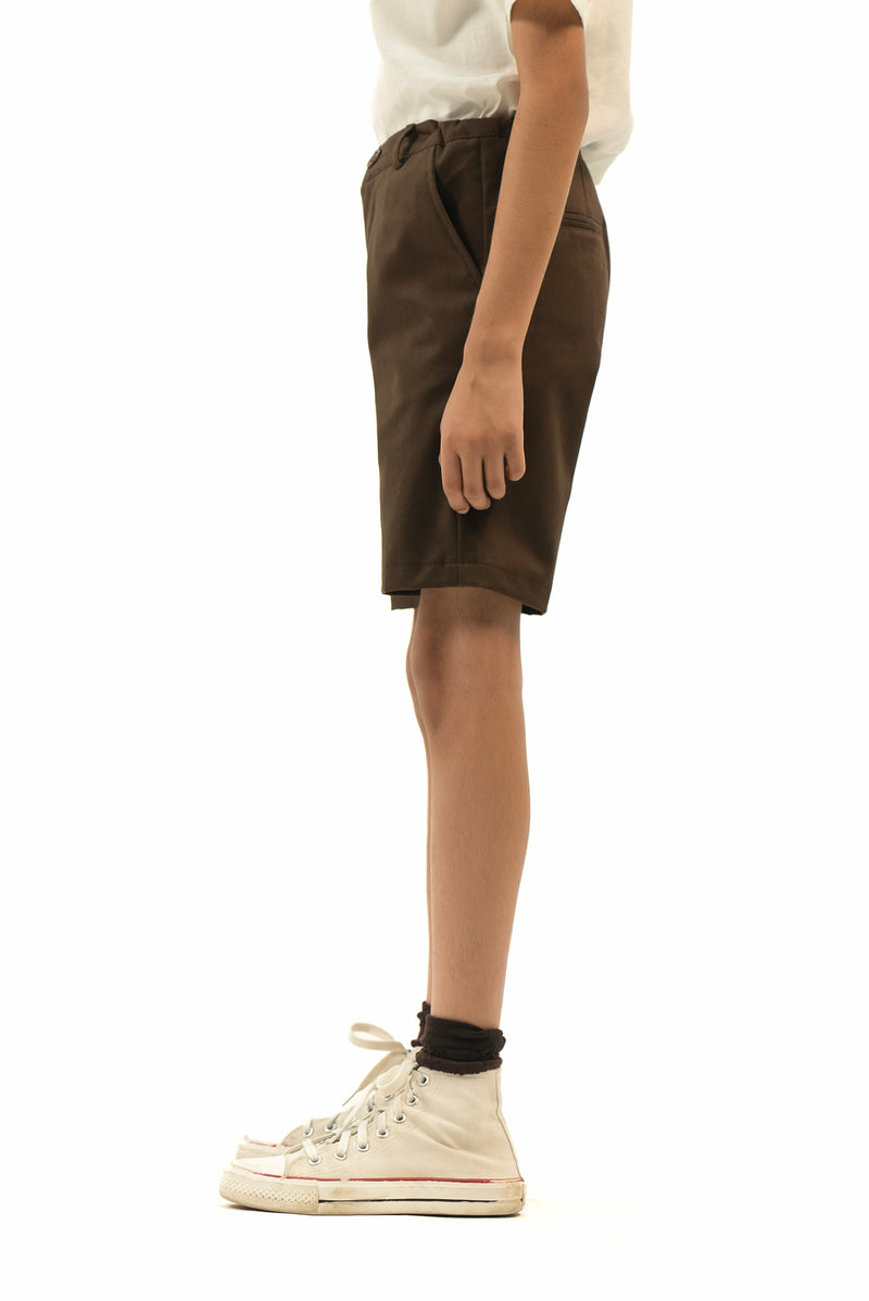 Boys Chino Short - Chocolate Brown