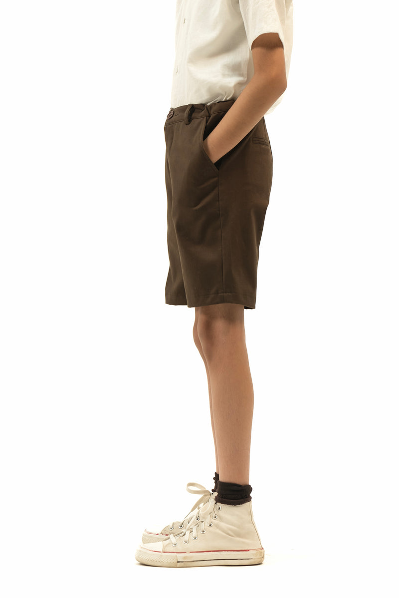 Boys Chino Short - Chocolate Brown