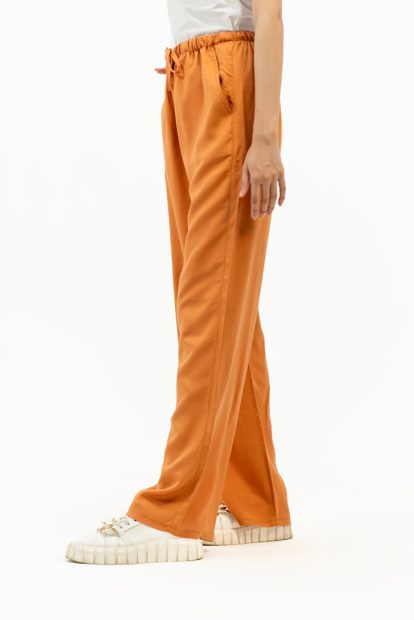 Pull-On Linen Pant - Rust
