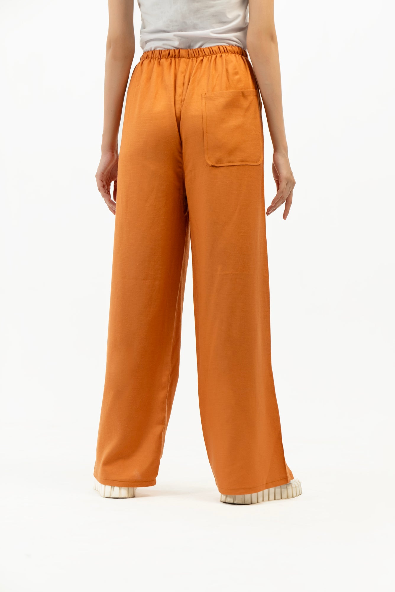 Pull-On Linen Pant - Rust