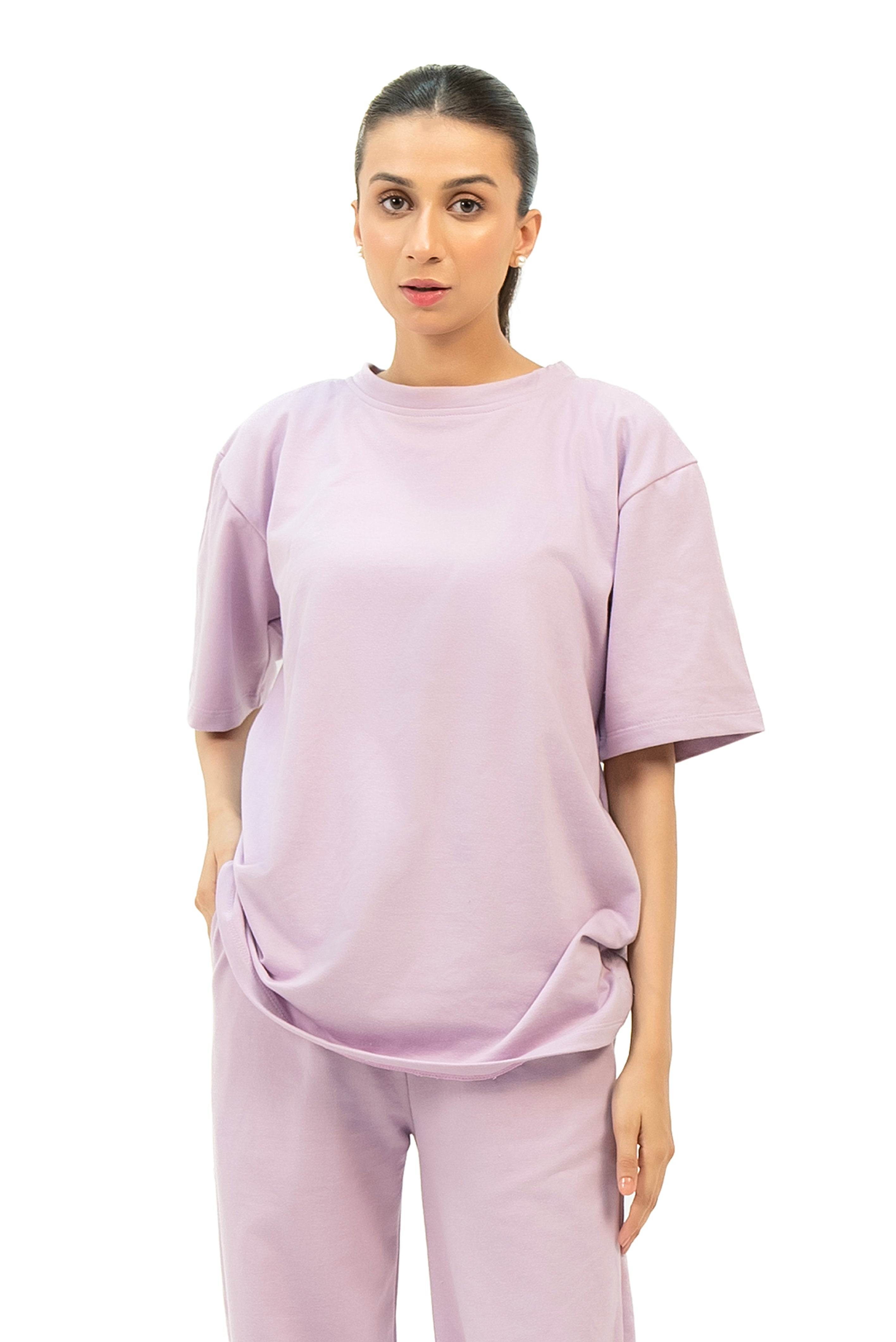 Oversized Terry Top - Light purple