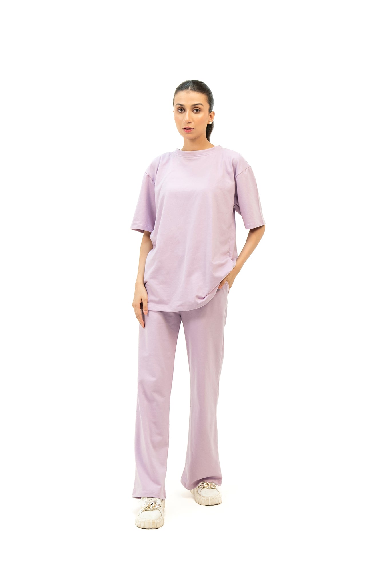 Oversized Terry Top - Light purple