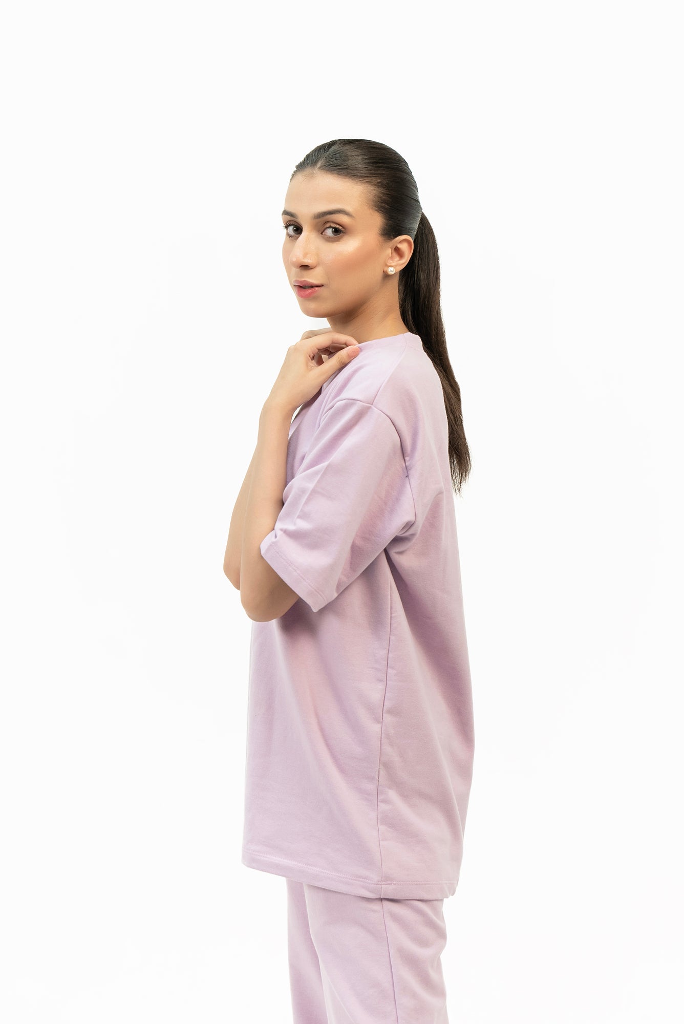 Oversized Terry Top - Light purple