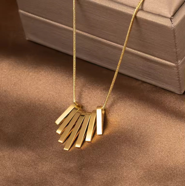 Necklace with multiple Plates