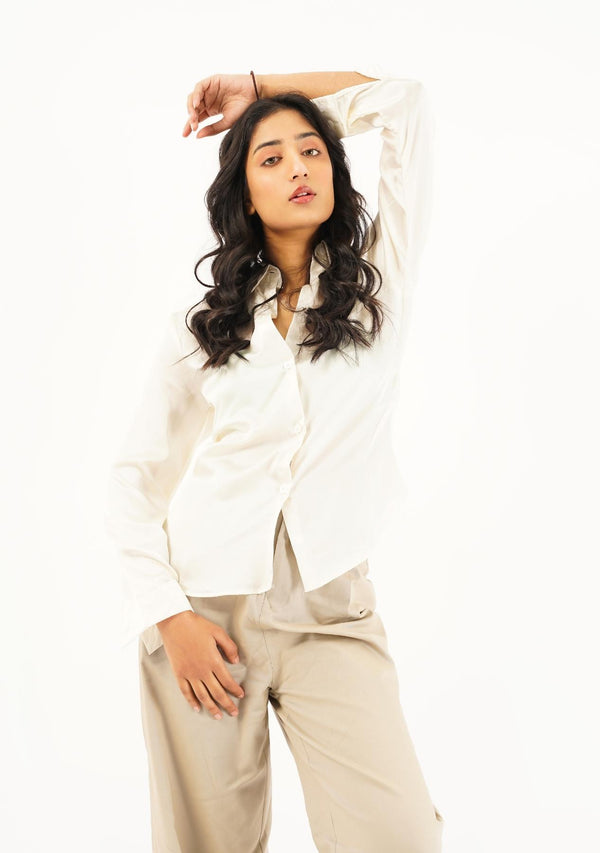 Satin Shirt - cream