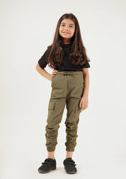 Girls Jogger Pant - Green