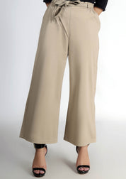 Tie Waist Culotte - Beige