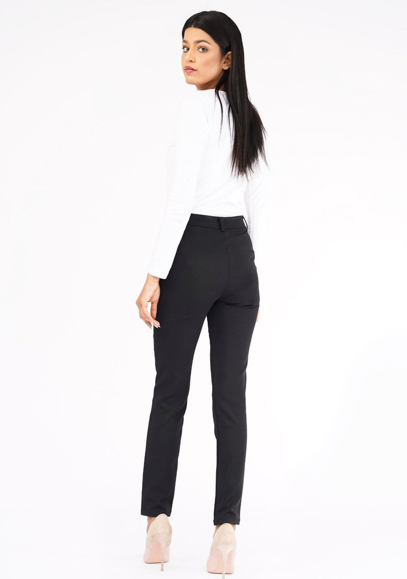 Straight Pant with Pockets - Black