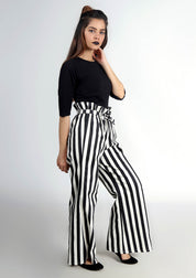 western pant - wide leg paper bag pant - women pant pakistan