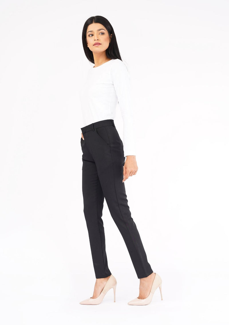 Straight Pant with Pockets - Black